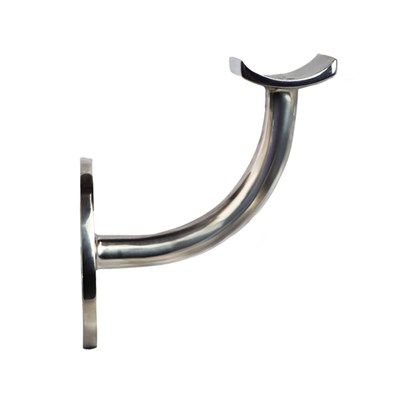 316 Polished Stainless Style D Wall Mount Handrail Bracket for Tube, 1.50